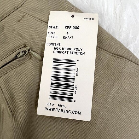 Tail Golf Khaki High Waist Micro Poly Comfort Stretch Athletic Shorts Womens 8 N - Picture 5 of 8